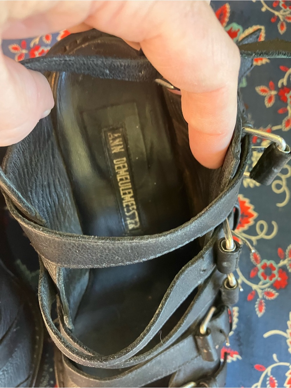 Ann Demeulemeester Vintage Gladiator Buckle Wedges 37 - Picture 10 of 11